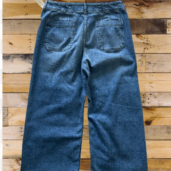NWT The Colette Cropped High-Rise Wide-Leg Jeans by Maeve - Picture 4 of 4